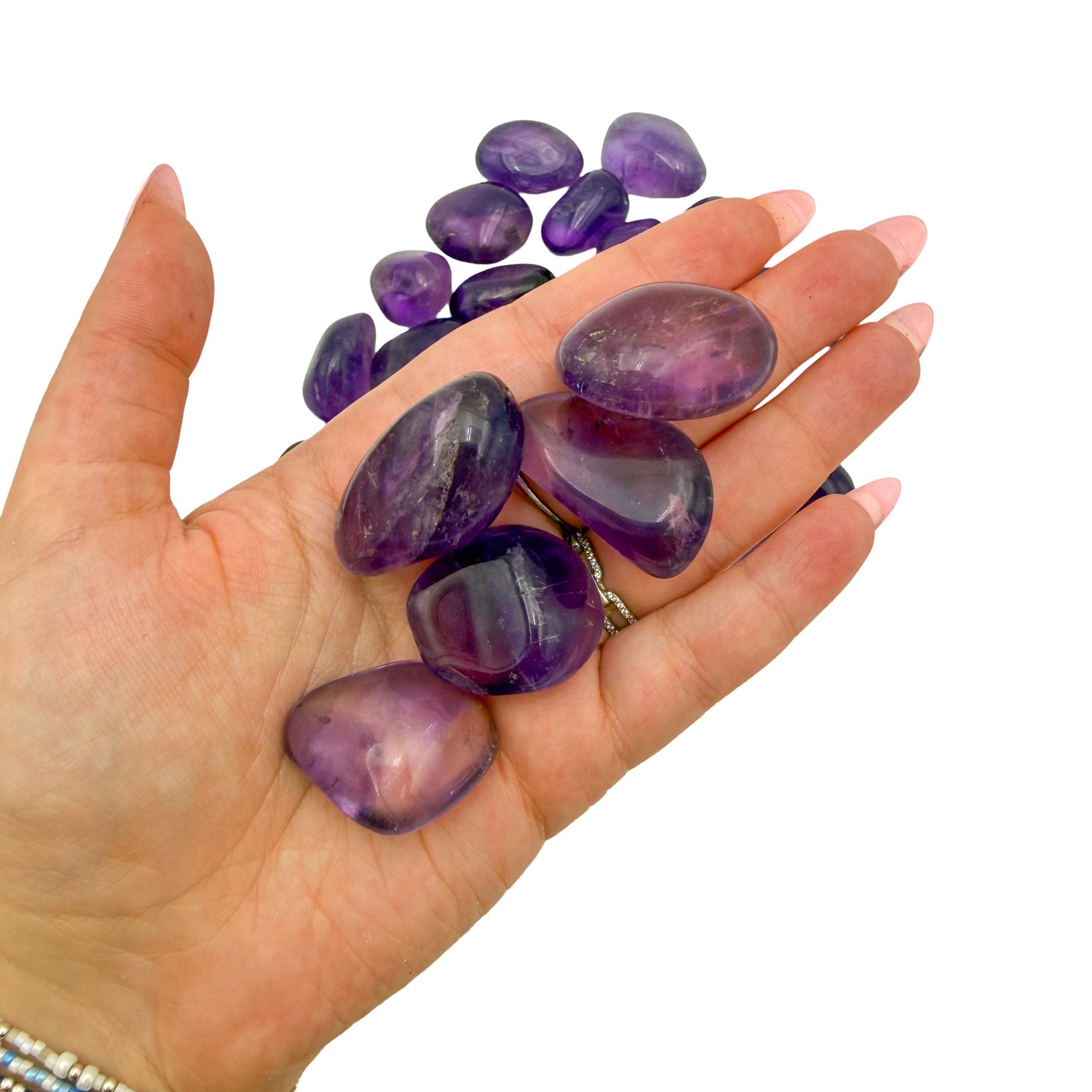 Seventh view of Amethyst Tumbled Stones, AAA grade, Rio Grande do Sul, Brazil