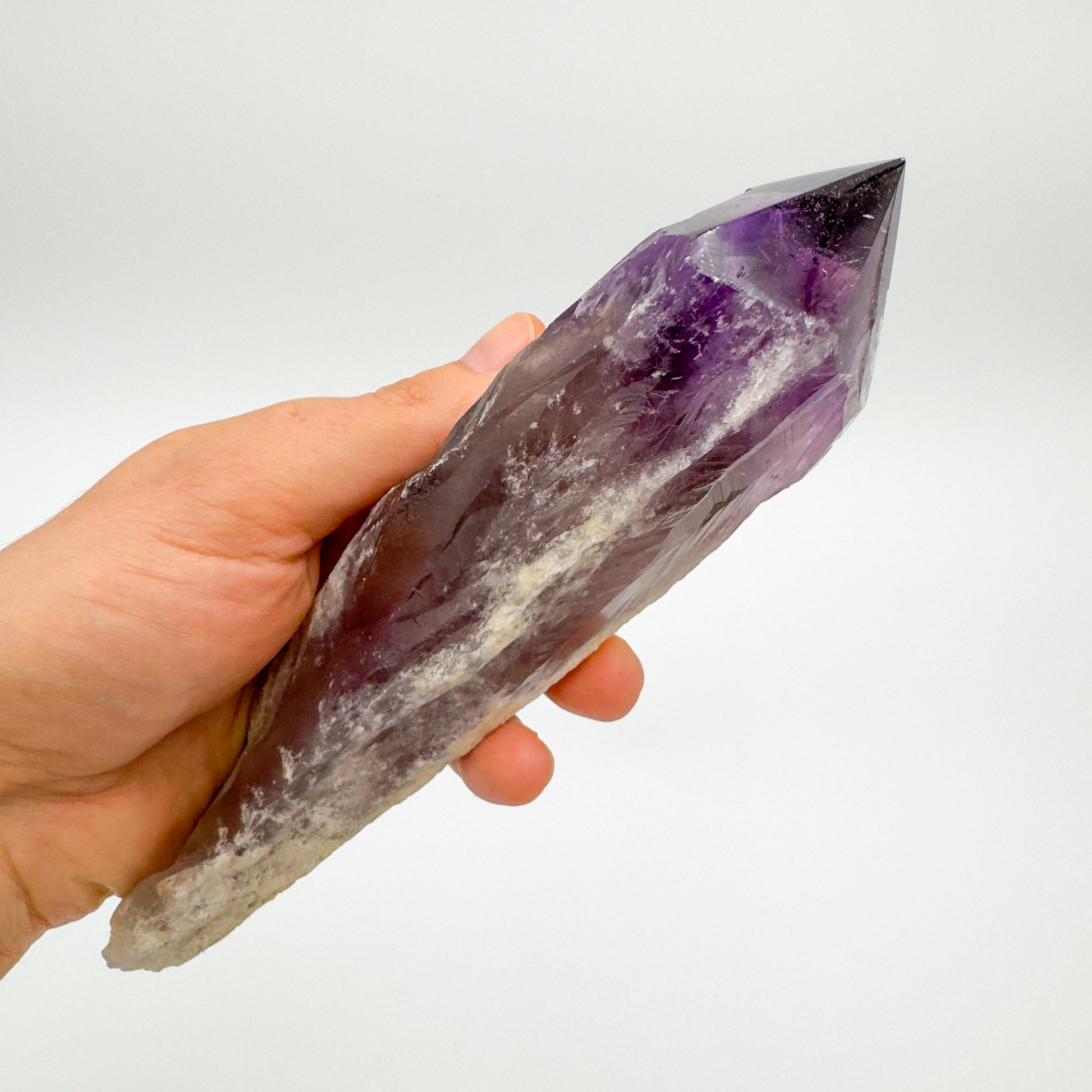 Full profile of Grade AAA Amethyst point ready to ship from Beyond Bohemian