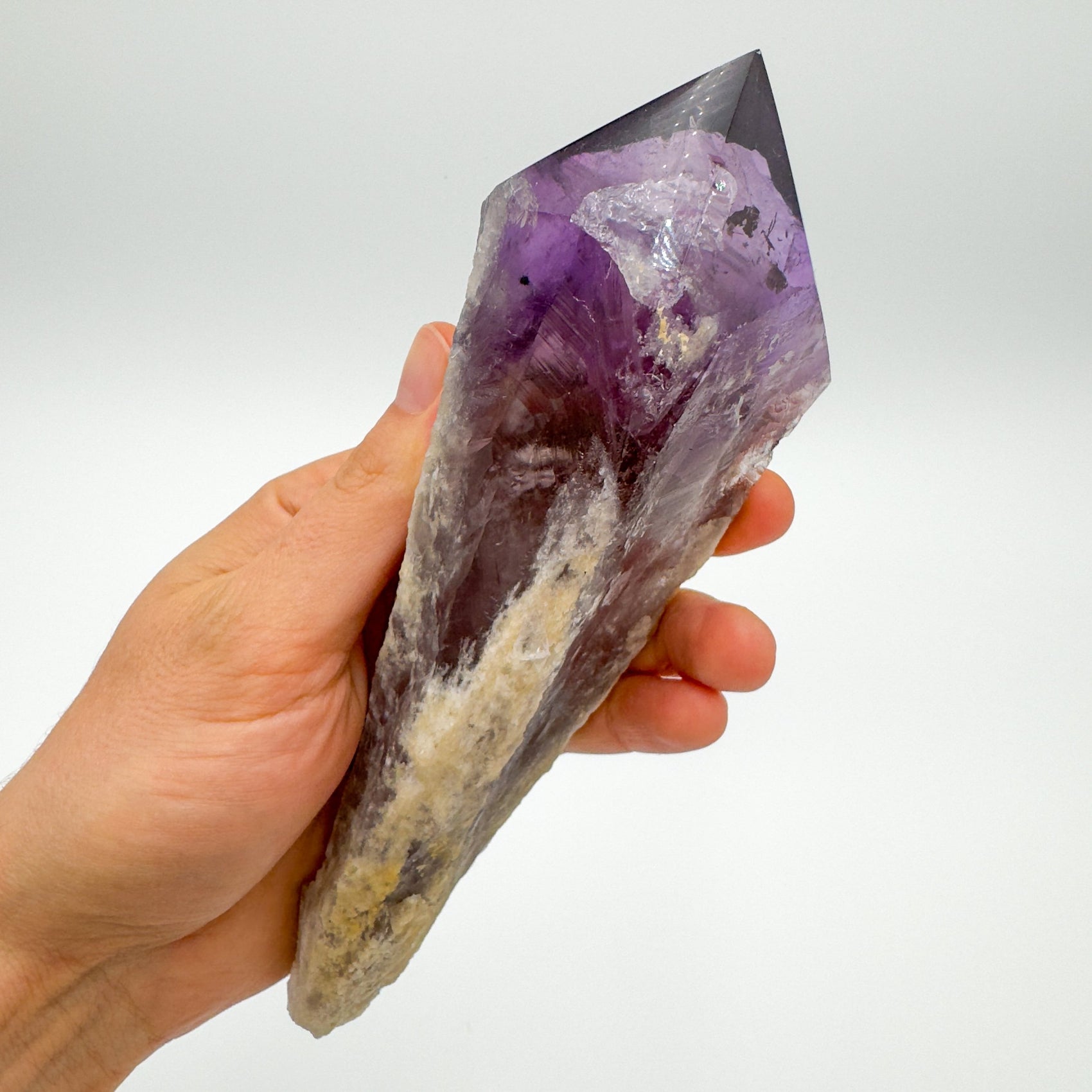 Full profile of Grade AAA Amethyst point ready to ship from Beyond Bohemian