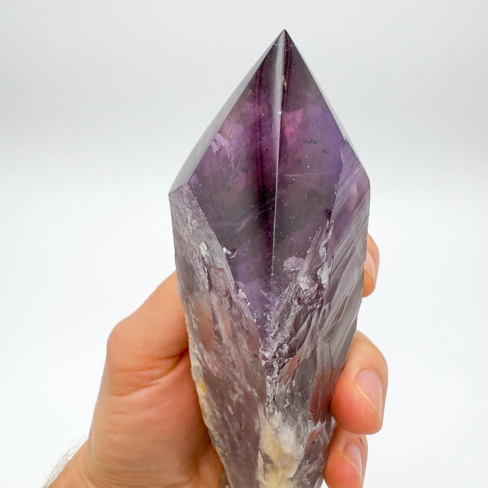 Full profile of Grade AAA Amethyst point ready to ship from Beyond Bohemian