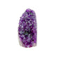 Reverse side of AA amethyst geode no. 101, 1.41 inches across the polished face, natural and untreated.