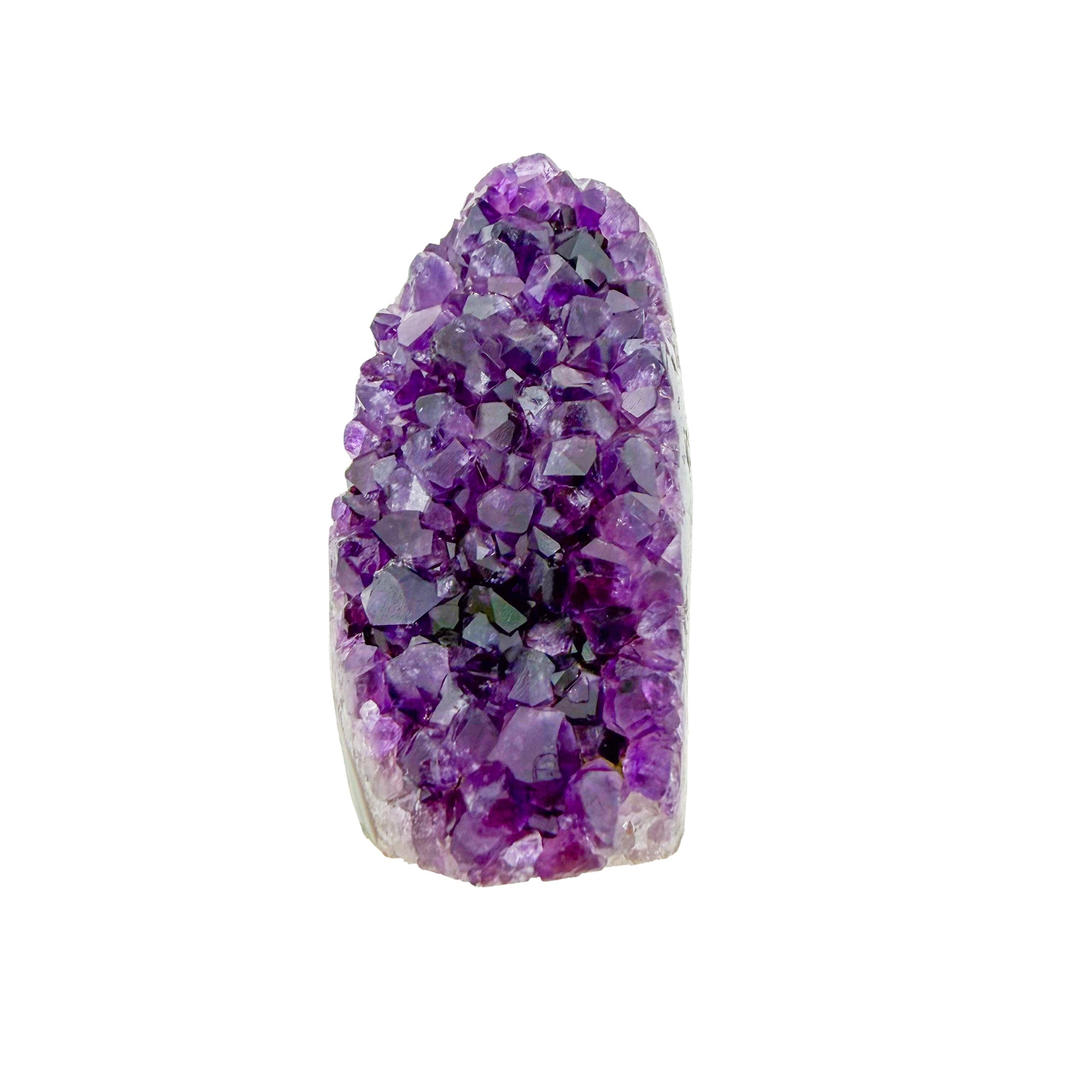 Reverse side of AA amethyst geode no. 101, 1.41 inches across the polished face, natural and untreated.