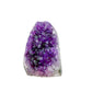 Uruguayan amethyst geode no. 102 at the reverse side, violet crystal interior framed by its polished agate shell, 0.37 lb.