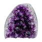 Primary crystal face of AA amethyst geode no. 105, 2.95 inches across the polished face, natural and untreated.