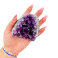 Amethyst cathedral geode no. 105 seen from the cut base, 0.72 lb of purple quartz crystal from Artigas, Uruguay.