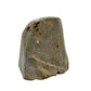 Left profile of a 0.93 pound amethyst geode, no. 106, deep purple crystal lining a polished grey agate rind.