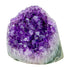 Uruguayan amethyst geode no. 113 at the primary crystal face, violet crystal interior framed by its polished agate shell, 2.01 lb.