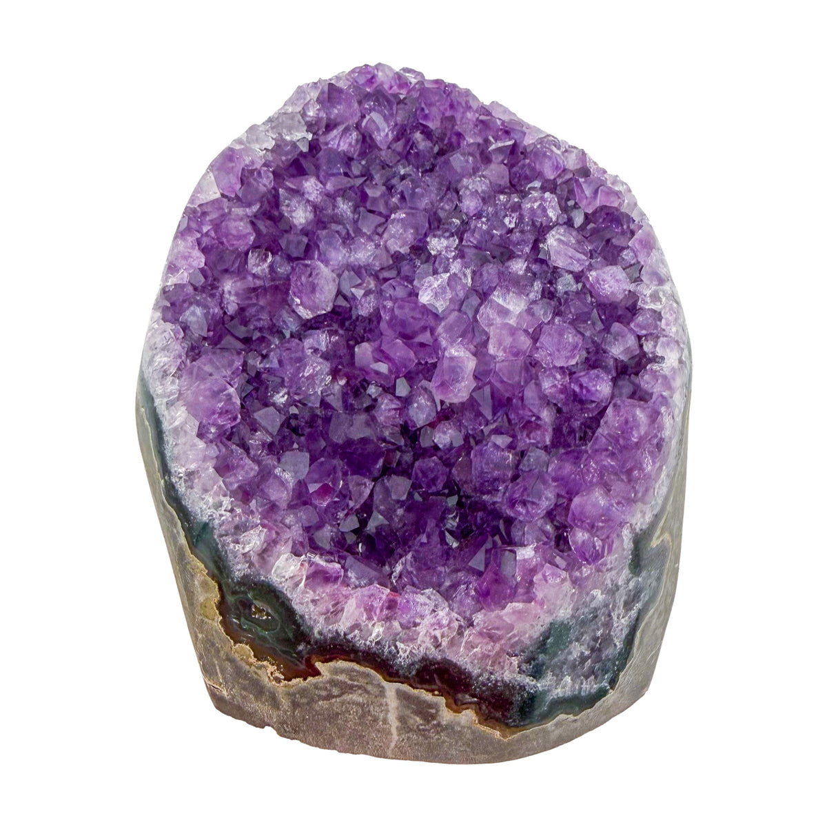 Amethyst cathedral geode no. 114 seen from the reverse side, 1.84 lb of purple quartz crystal from Artigas, Uruguay.