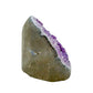Amethyst cathedral geode no. 115 seen from the right profile, 3.41 lb of purple quartz crystal from Artigas, Uruguay.