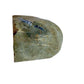 Uruguayan amethyst geode no. 115 at the top-down view, violet crystal interior framed by its polished agate shell, 3.41 lb.