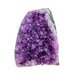 Uruguayan amethyst geode no. 116 at the reverse side, violet crystal interior framed by its polished agate shell, 1.70 lb.