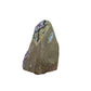 Top-down view of a 1.86 pound amethyst geode, no. 117, deep purple crystal lining a polished grey agate rind.