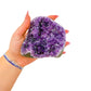 Amethyst cathedral geode no. 119 seen from the cut base, 1.23 lb of purple quartz crystal from Artigas, Uruguay.