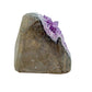 Amethyst cathedral geode no. 122 seen from the right profile, 1.74 lb of purple quartz crystal from Artigas, Uruguay.