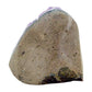 Amethyst cathedral geode no. 123 seen from the left profile, 1.00 lb of purple quartz crystal from Artigas, Uruguay.