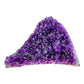 Uruguayan amethyst geode no. 123 at the reverse side, violet crystal interior framed by its polished agate shell, 1.00 lb.
