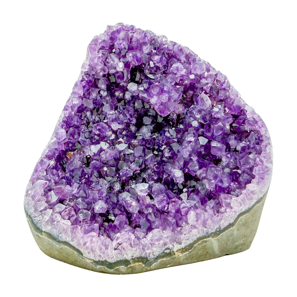 Amethyst cathedral geode no. 125 seen from the primary crystal face, 1.42 lb of purple quartz crystal from Artigas, Uruguay.