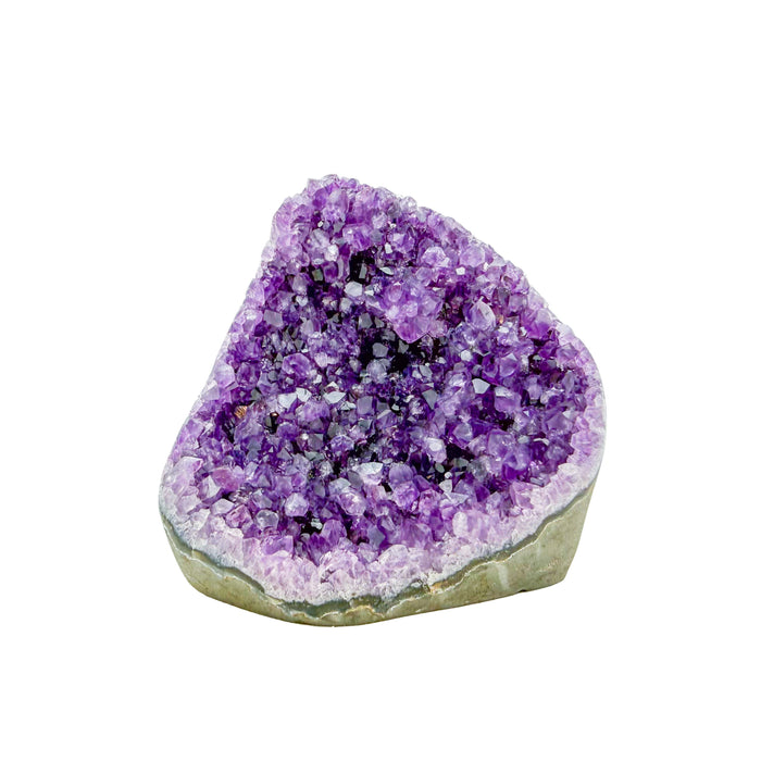 Amethyst cathedral geode no. 125 seen from the primary crystal face, 1.42 lb of purple quartz crystal from Artigas, Uruguay.