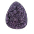 AA grade amethyst polished geode from Artigas, Uruguay, broad shield-shaped plate, pale lavender druzy across a wide open face, 7.60 x 5.94 x 2.18 in, 4.95 pounds.