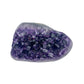 AAA grade amethyst geode from Uruguay, alternate angle, a grey-green shell with an olive mineral seam on one face, specimen 15.