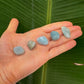 Full profile of Grade A Aquamarine tumbled stone ready to ship from Beyond Bohemian