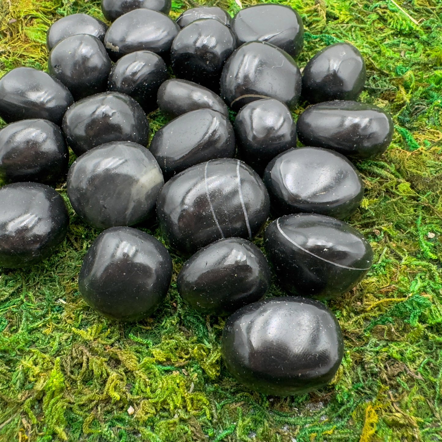 Black Onyx crystal from Peru with Black color, polished finish for mindful calm