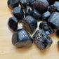 Alternate angle of Grade A Black Tourmaline raw showing overall shape