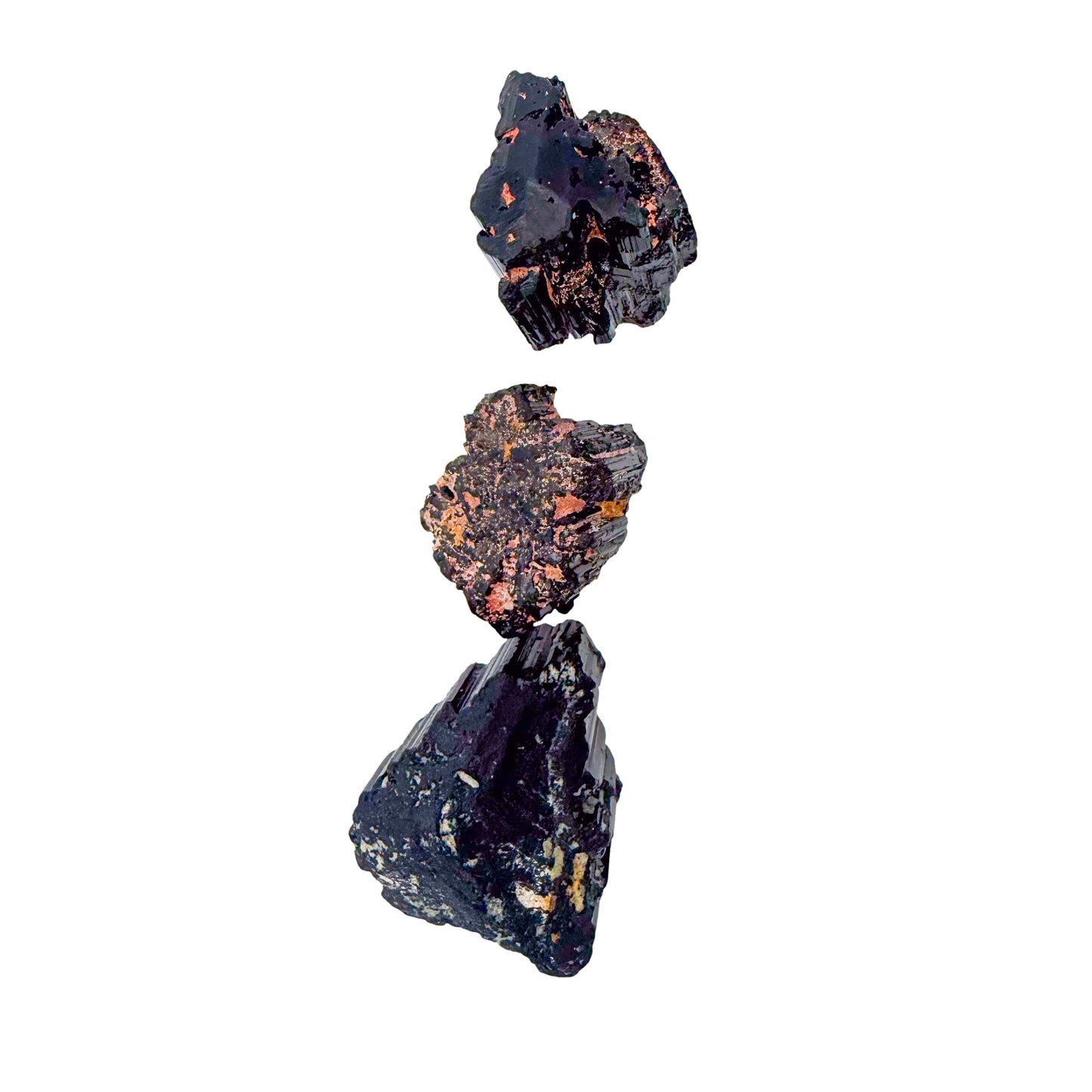 Black Tourmaline Raw Crystals from Vakinankaratra, Madagascar, AAA grade, second view