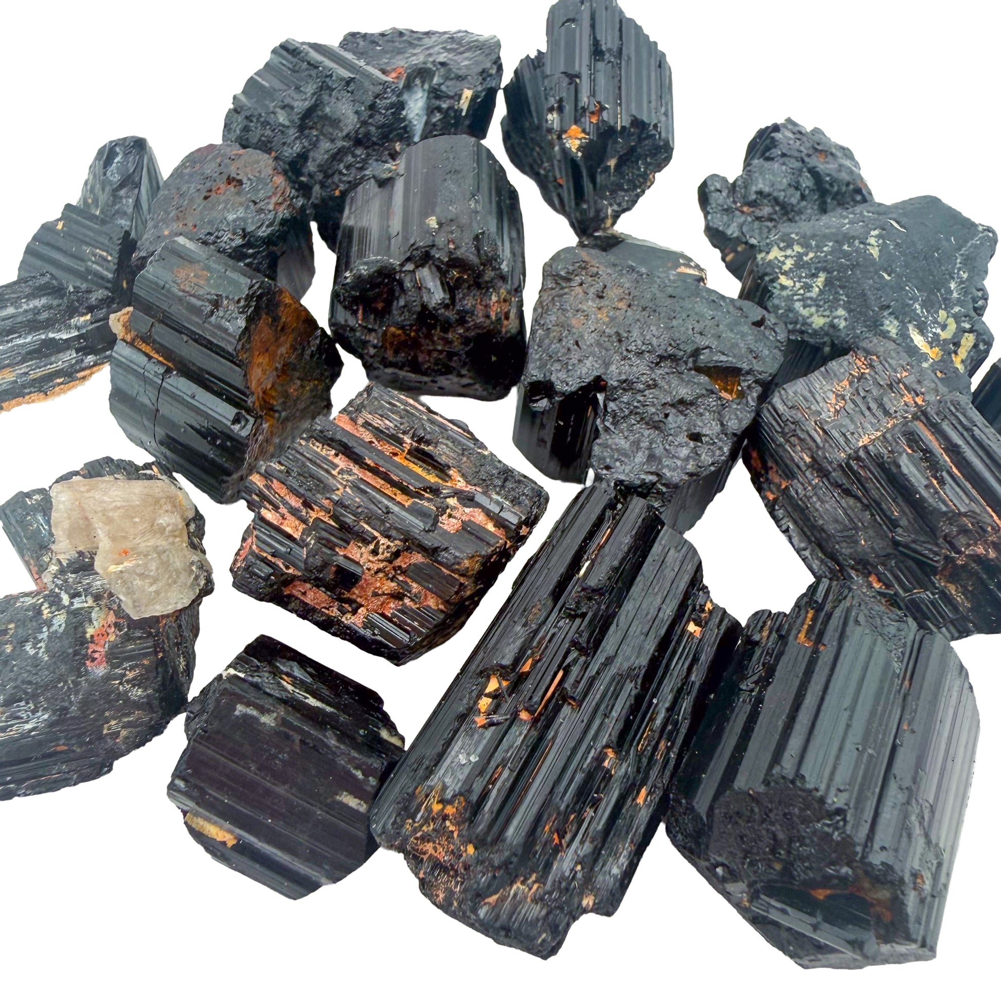 Black Tourmaline Raw Crystals, AAA grade, from Vakinankaratra, Madagascar, ninth view