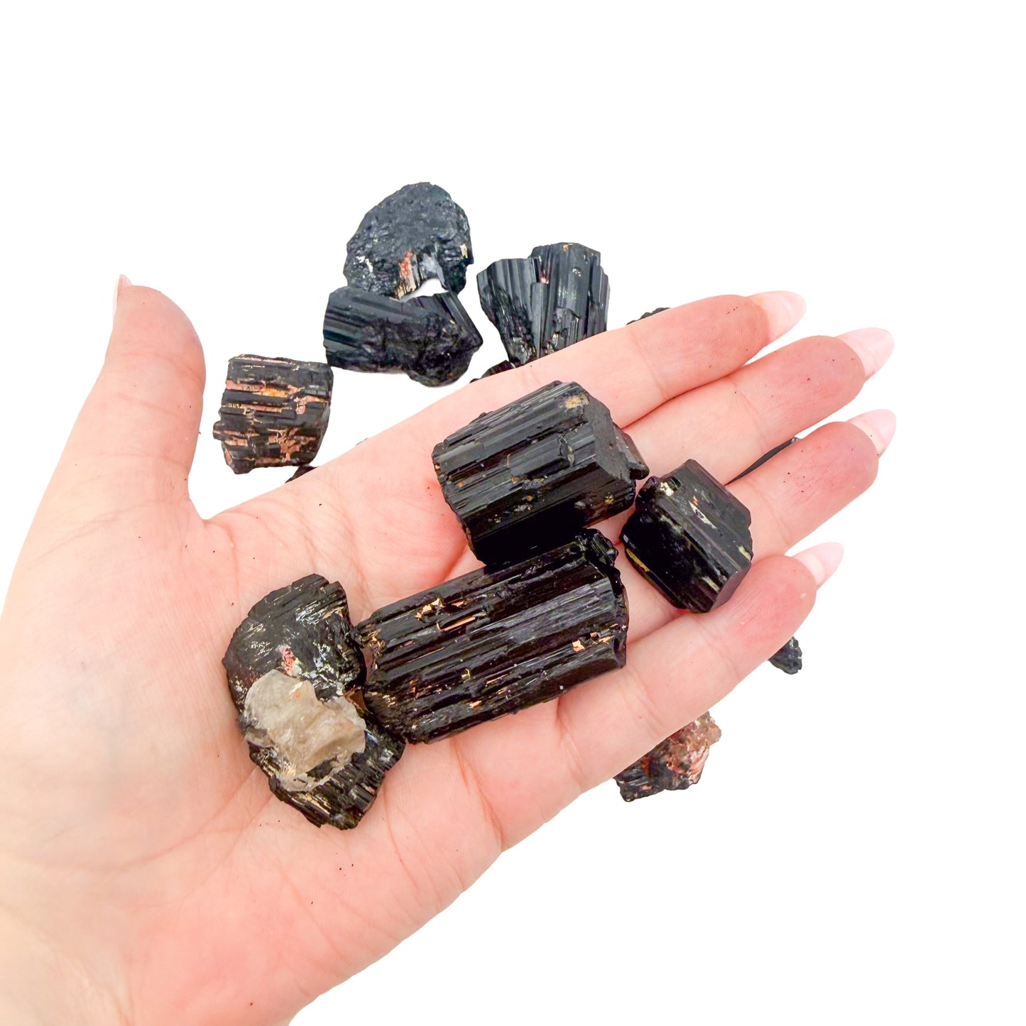 Tenth view of Black Tourmaline Raw Crystals, AAA grade, Vakinankaratra, Madagascar