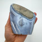 Full profile of Grade AA Blue Lace Agate geode ready to ship from Beyond Bohemian