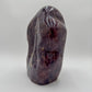 Rear view of Blue Rose Quartz freeform, from Madagascar, showing characteristic color.