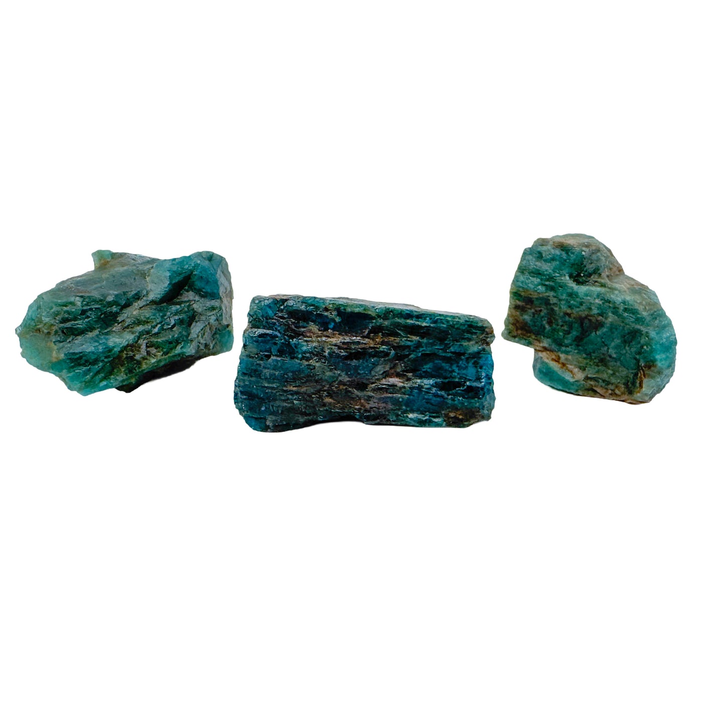 Blue Apatite Raw Stones - Anosy, Madagascar