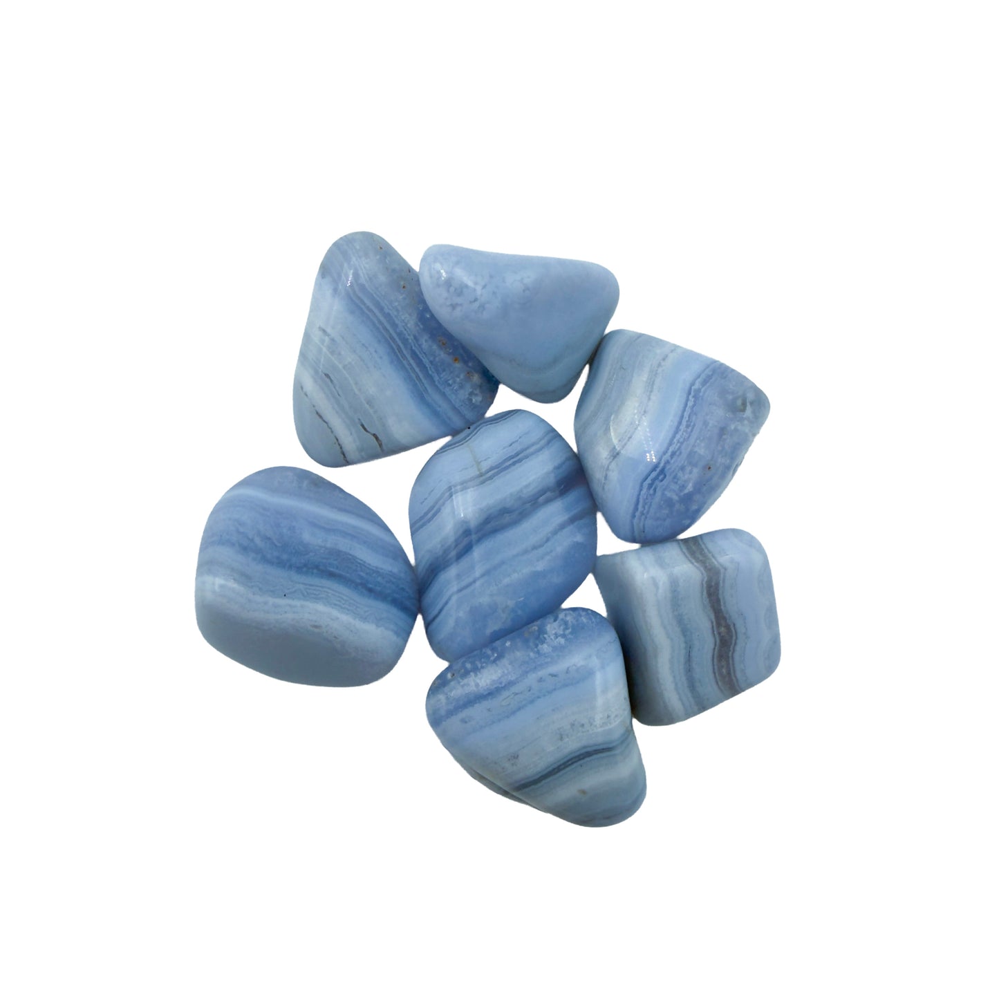 Blue Lace Agate Tumbled Stones from ǁKaras Region, Namibia, A grade, photo 3 of 8