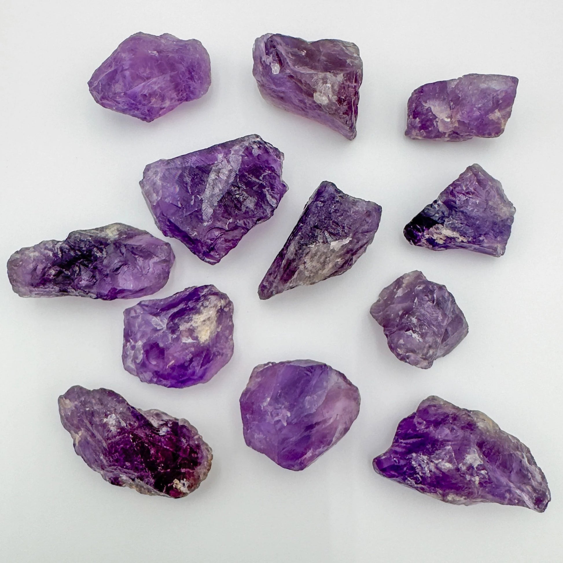 Detail of Grade AA Amethyst raw stone, for Stress Relief, from Rio Grande do Sul, Brazil.