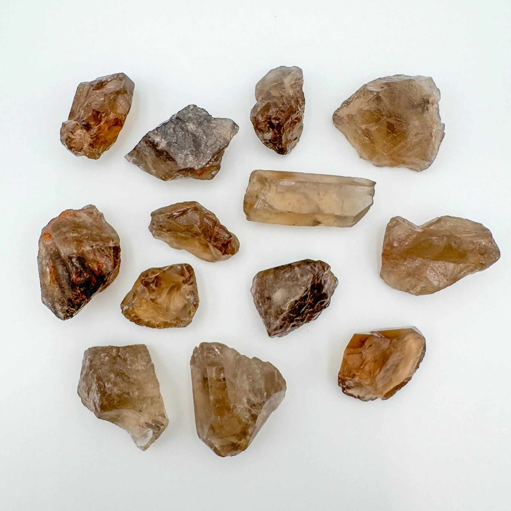 Smoky Quartz raw crystal in Brown, Gray tones, ethically sourced from Brazil for Stress Relief and Protection