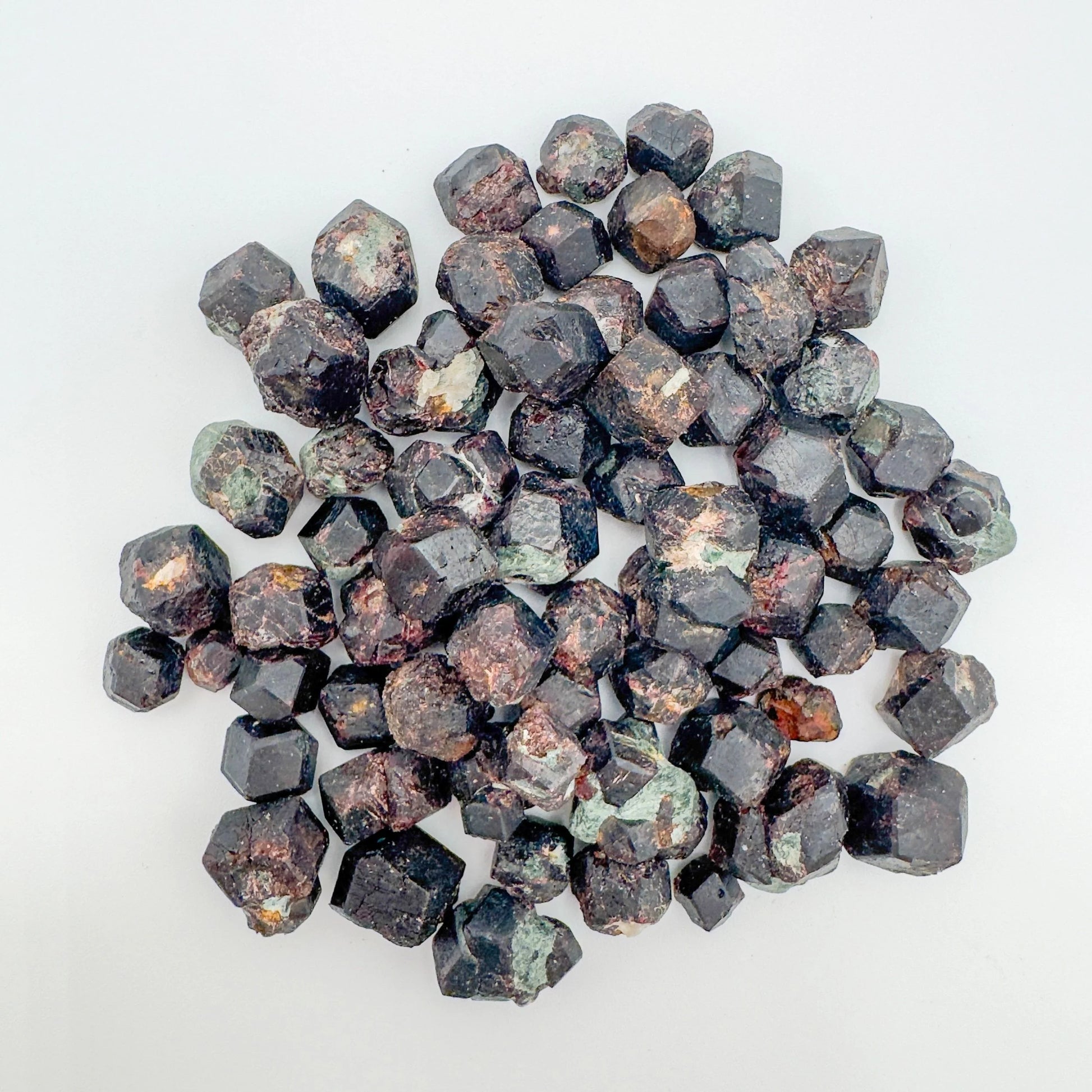 Close detail of Grade AA Fuchsite raw stone, worked with for Healing, showing raw matrix.