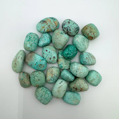 Ethically sourced Grade A Chrysocolla tumbled stone from Arequipa, Peru at Beyond Bohemian