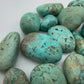 Plan view of Chrysocolla tumbled stone, from Arequipa, Peru, showing characteristic patterning.