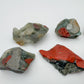 Alternate angle of Grade AA Bloodstone raw showing overall shape