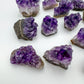 Top-side view of Grade AA Amethyst specimen, showing open form, often kept for Stress Relief.