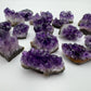 Lateral view of Amethyst specimen, carried for Stress Relief and Sleep, hand-selected from Artigas, Uruguay.