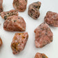 Opposite side of Orange Calcite raw stone, showing natural sheen, hand-selected from Betsiboka, Madagascar.