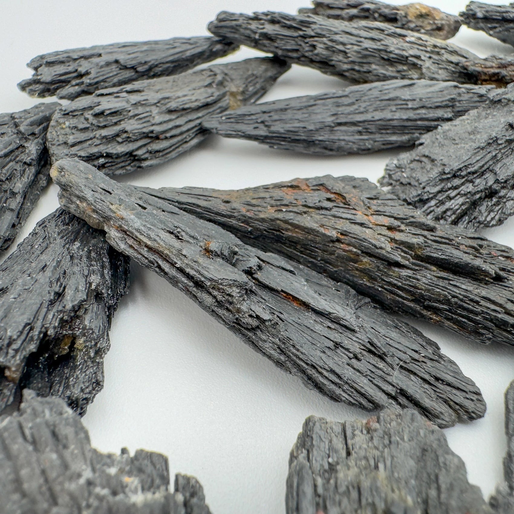 Bulk Black Kyanite raw crystals from Brazil, Black stones for Stress Relief