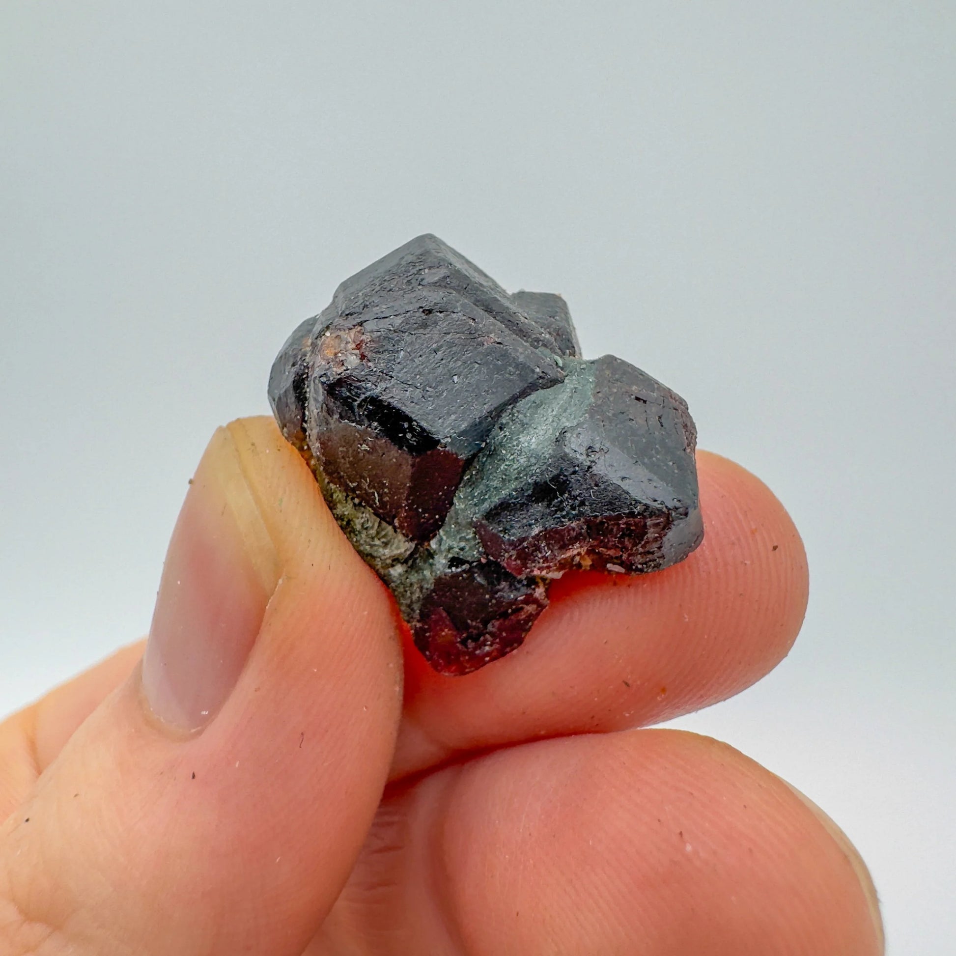 Back view of Grade AA Fuchsite raw showing natural surface