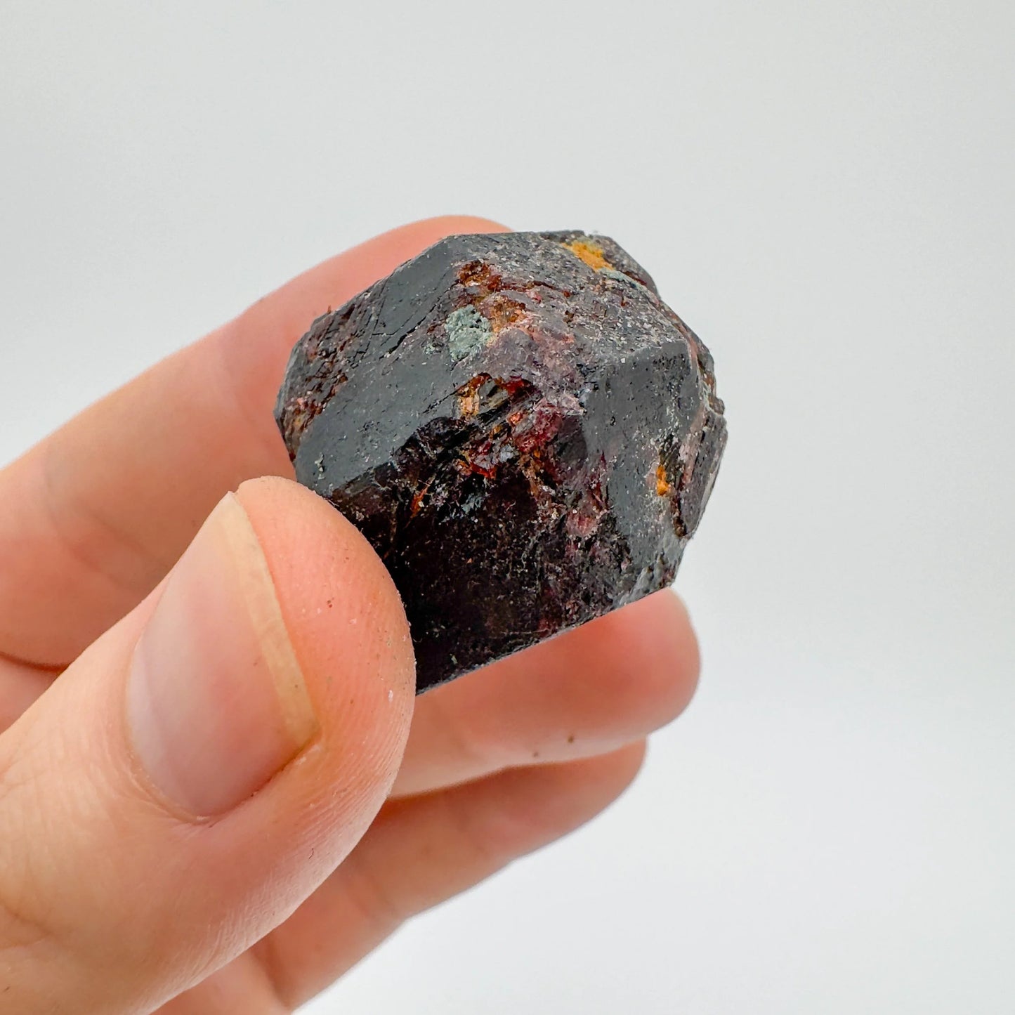 Detail shot of Grade AA Fuchsite raw under natural light