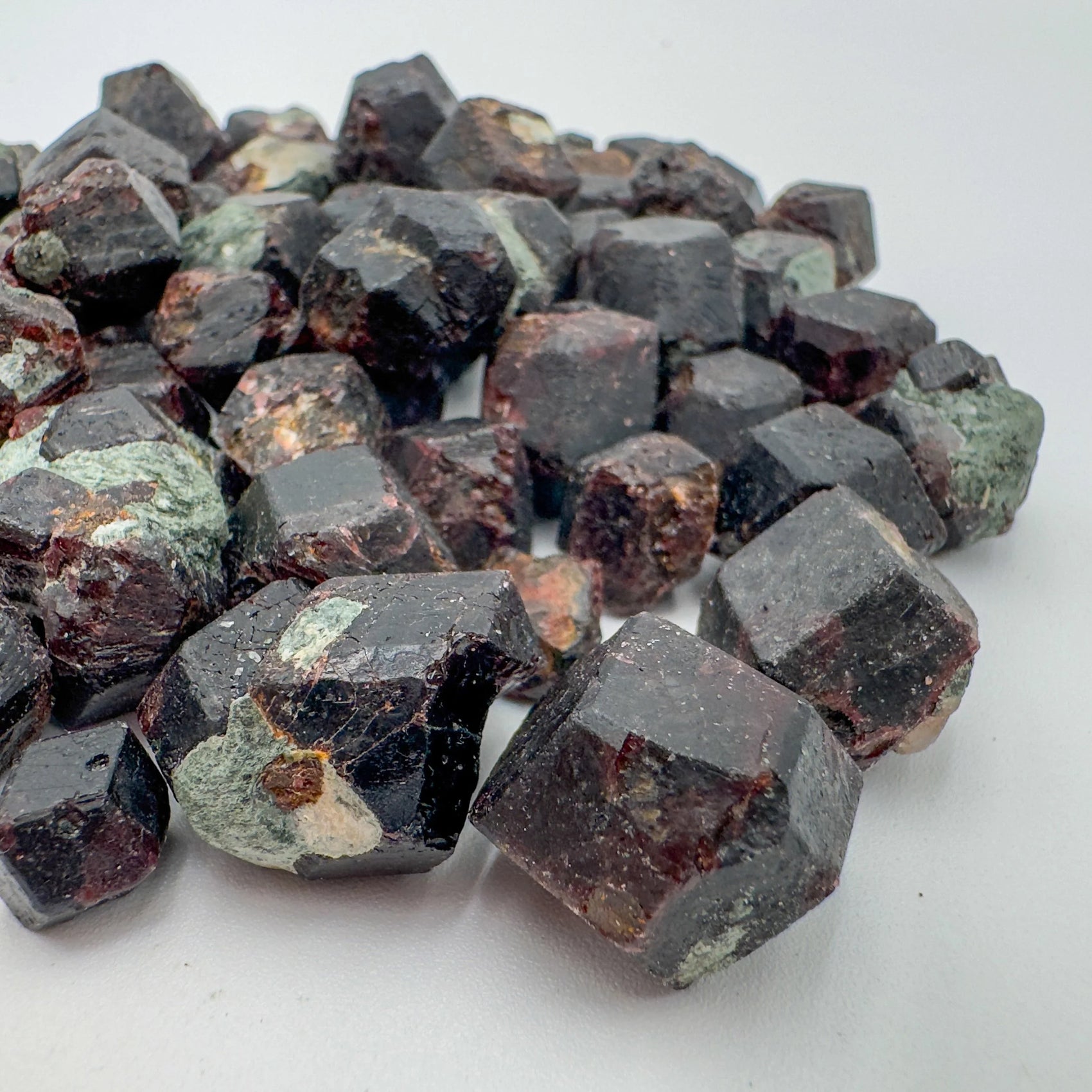 Top view of Fuchsite raw stone, for Healing and Self Love, sourced from Zimbabwe.