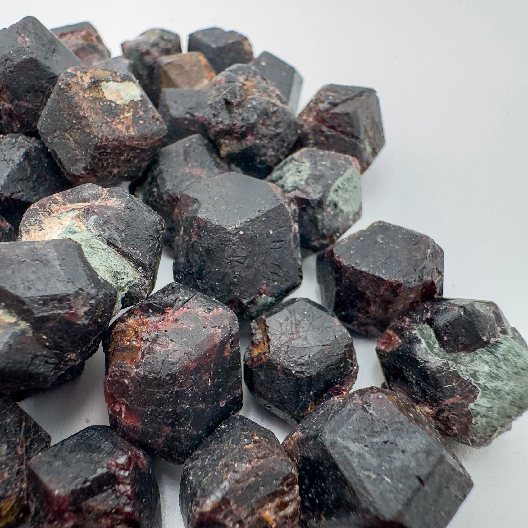Daylight view of a single Fuchsite raw stone from Mashonaland West, Zimbabwe.