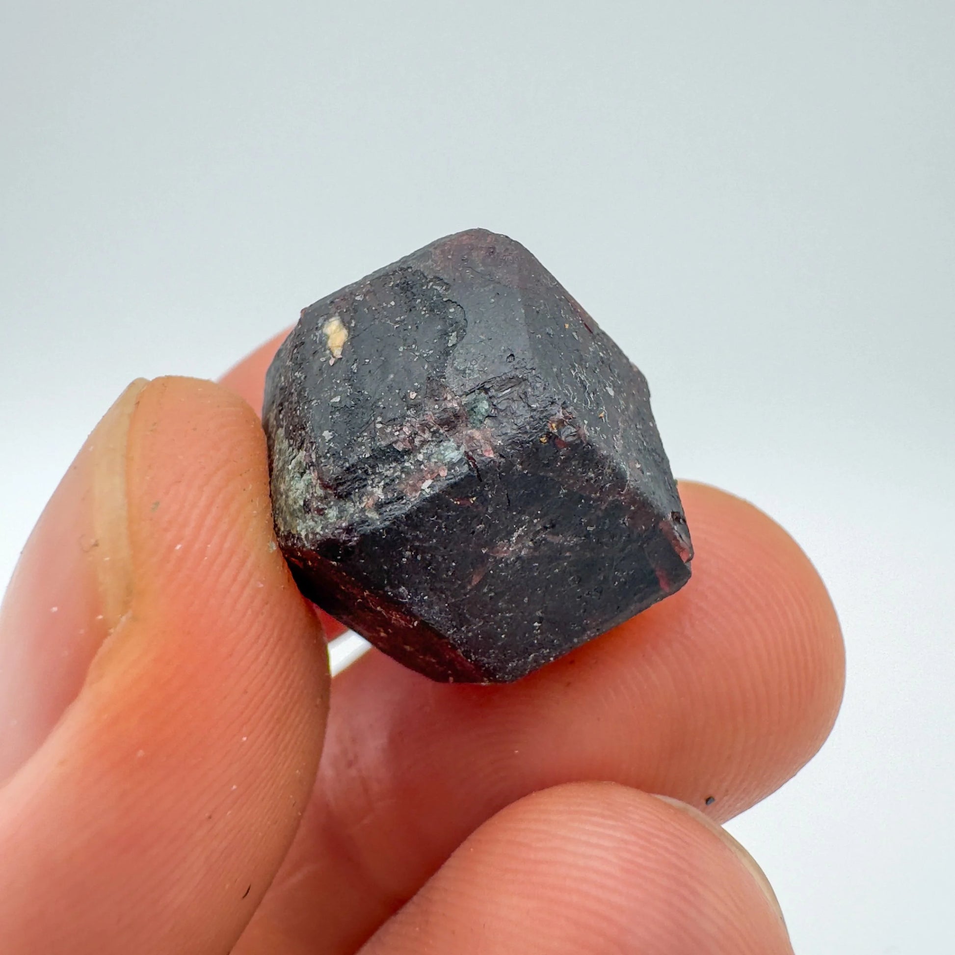 Back view of Grade AA Fuchsite raw showing natural surface