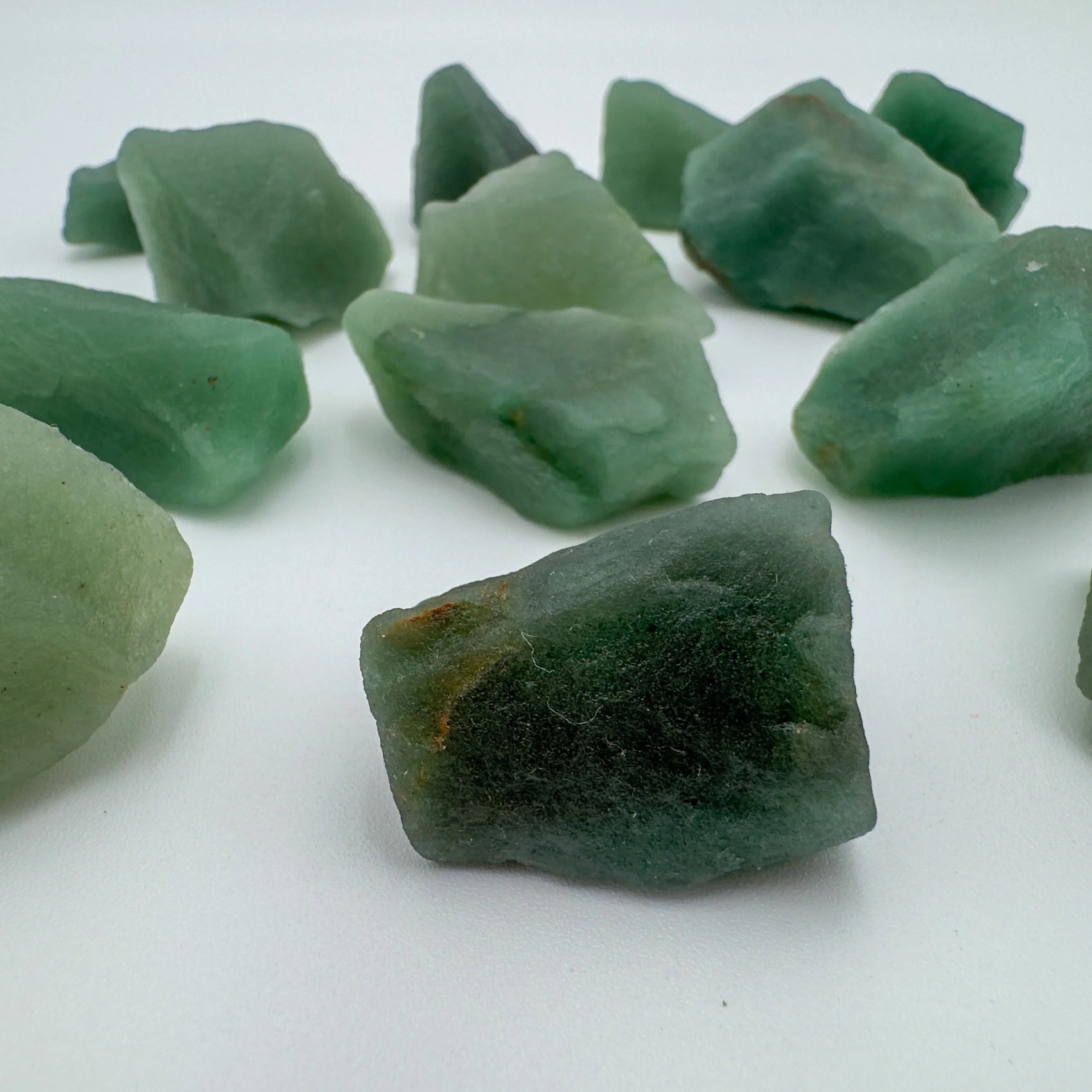 Close-up of Aventurine raw stone from Brazil, soothing wellness stone for Abundance